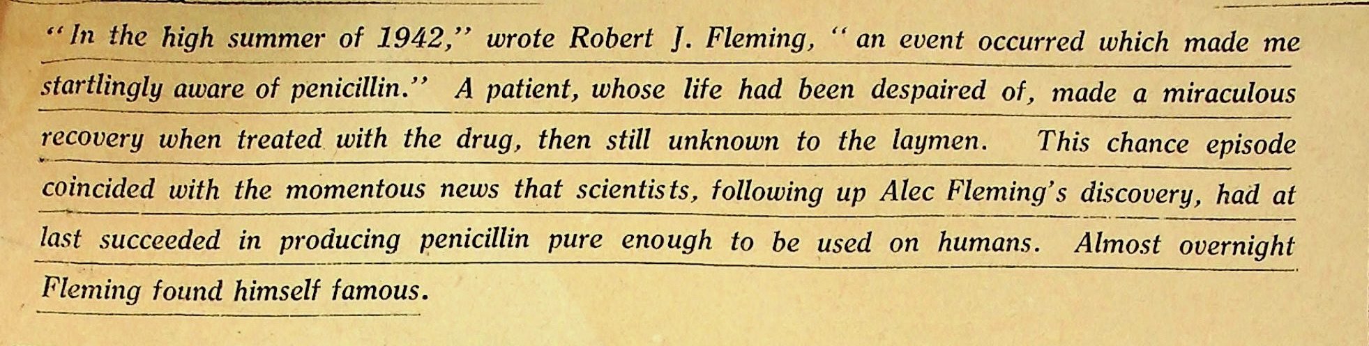 Headline for Robert Fleming article 11
